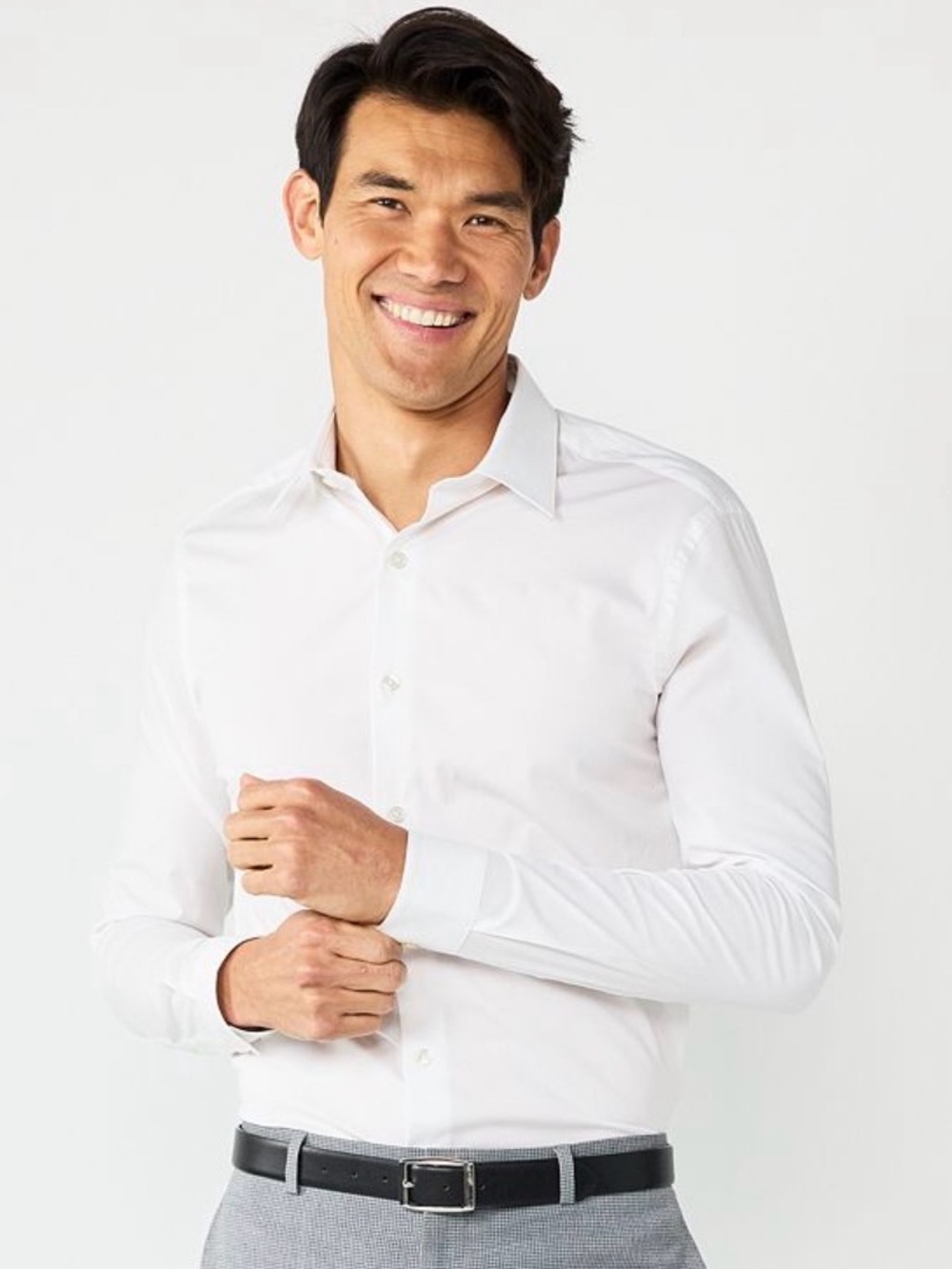 NWOT Apt. 9 Men’s Premier Flex White Slim Fit Long-Sleeve Dress Shirt